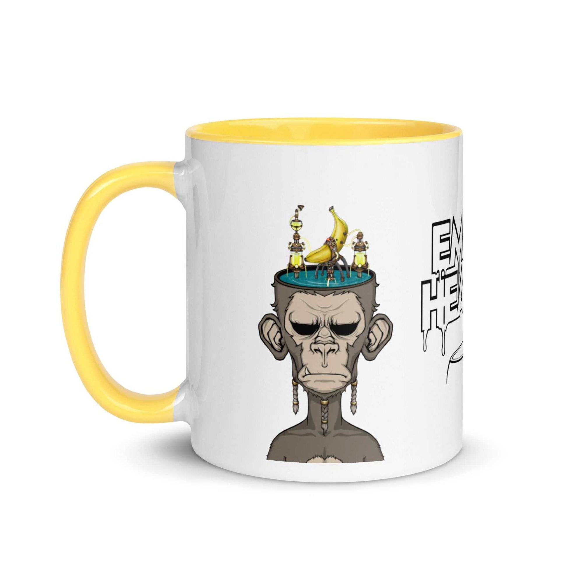 Banana Mind White Glossy MugIntroducing our delightful Banana Mind Mug! Sip your favorite beverages in style with this vibrant yellow mug that will surely bring a smile to your face. Featuring F.U. ShopHOZZY Artistry Store