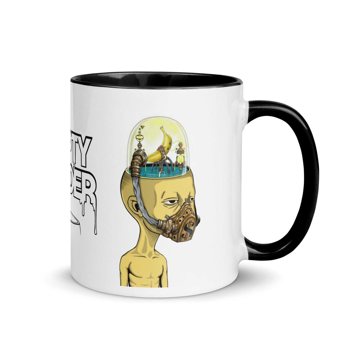 Banana Mind White Glossy MugIntroducing our delightful Banana Mind Mug! Sip your favorite beverages in style with this vibrant yellow mug that will surely bring a smile to your face. Featuring F.U. ShopHOZZY Artistry Store